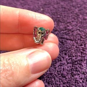 Lucky Elephant rhinestone sterling European Charm